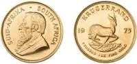 Gold South African Krugerrand coin