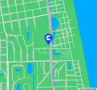 Map indicating location of Jacksonville Beach Financial Center for Google Maps.