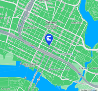 Map indicating location of Oakland Financial Center for Google Maps.