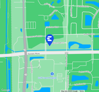 Map indicating location of Daniels Parkway Financial Center for Google Maps.