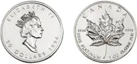 Platinum Canadian Maple Leaf coin